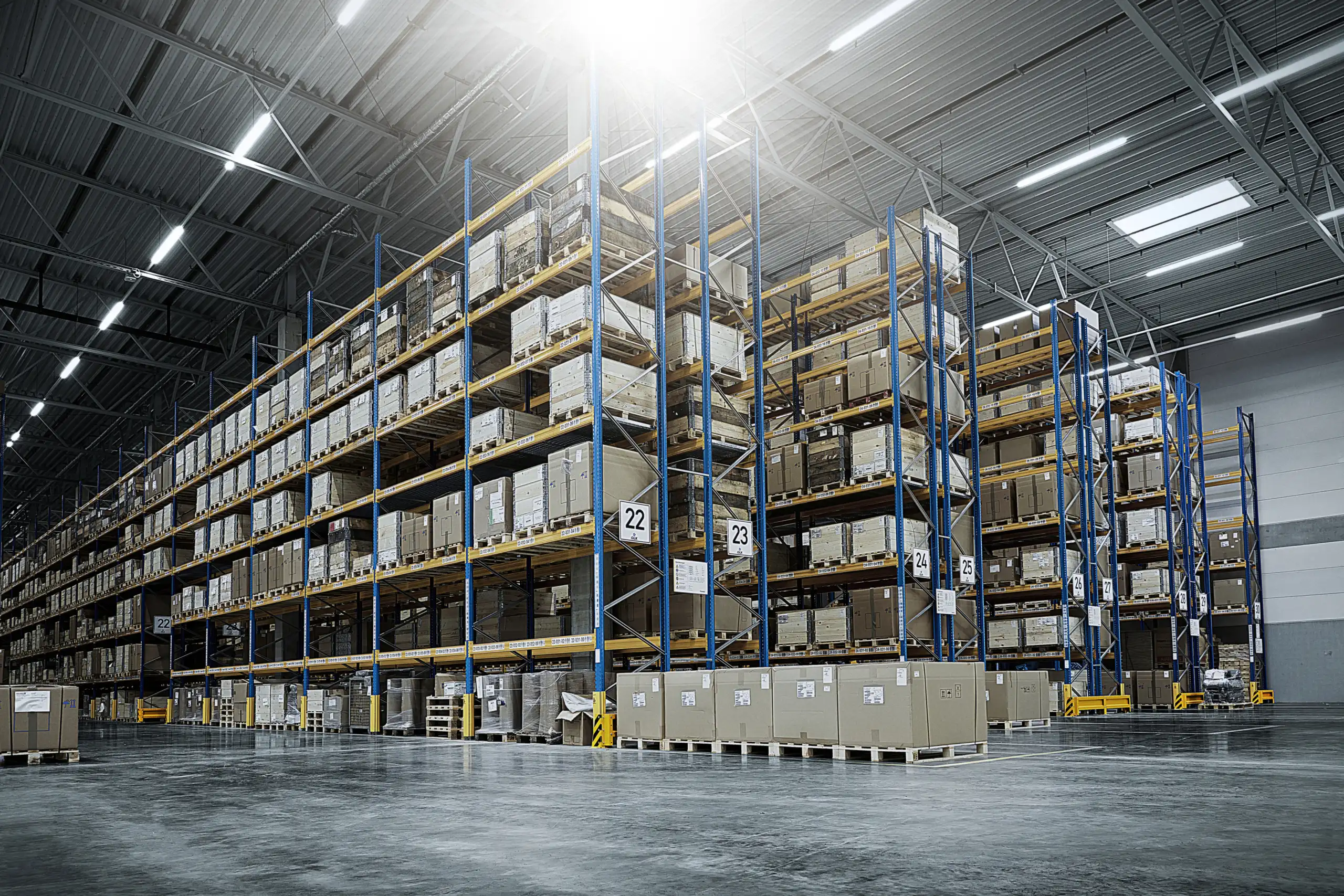 Secure warehouse storage yard